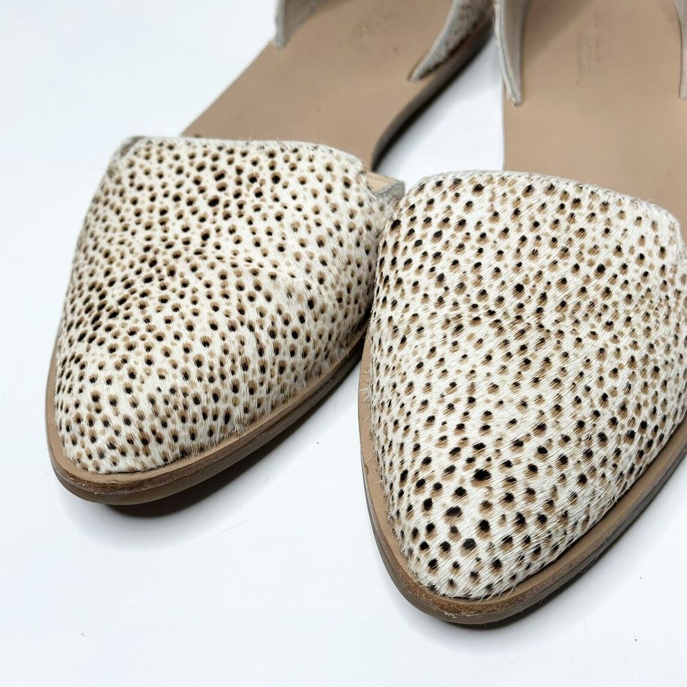 Loeffler Randall Pony Hair Animal Print D'Orsay Flats Size 7.5 - Picture 3 of 12